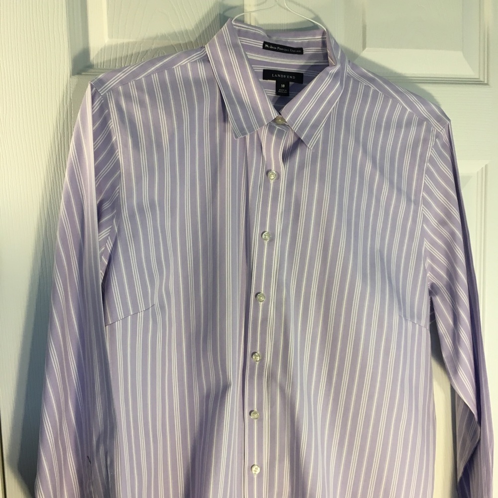 Lands end women’s button down wrinkle free oxford
